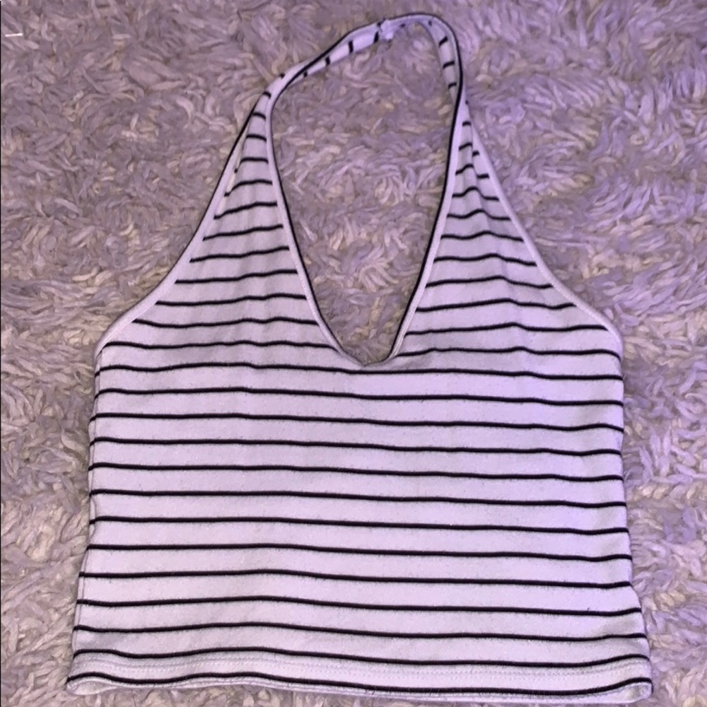 Brandy Melville stripped halter top